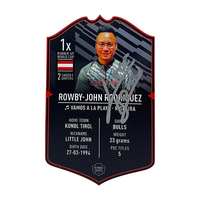 Exclusive Rowby-John Rodriguez *Signed* Mini Ultimate Darts Card - Ultimate Darts
