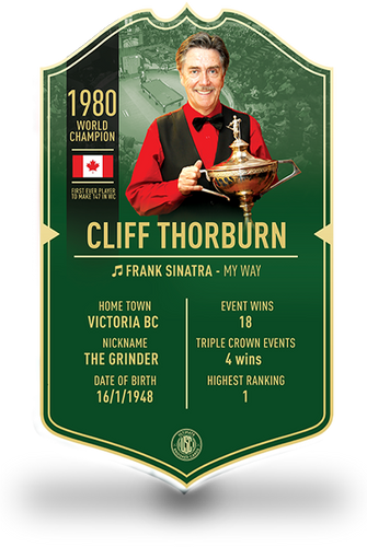 Cliff Thorburn Ultimate Snooker Card - Ultimate Darts