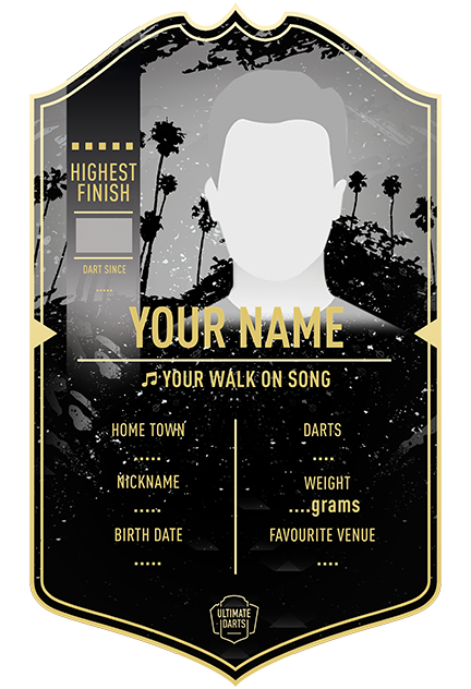 Create Your Own Ultimate Darts Card - Hollywood - Ultimate Darts