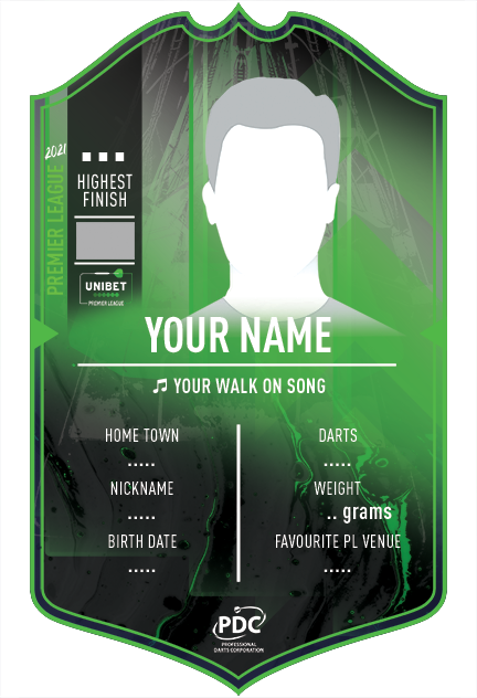Create Your Own Ultimate Darts Card - Premier League - Ultimate Darts