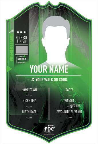 Create Your Own Ultimate Darts Card - Premier League - Ultimate Darts
