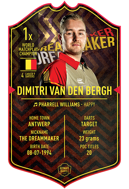 Dimitri van den Bergh Ultimate Darts Card