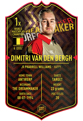 Dimitri van den Bergh Ultimate Darts Card