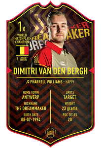 Dimitri van den Bergh Ultimate Darts Card