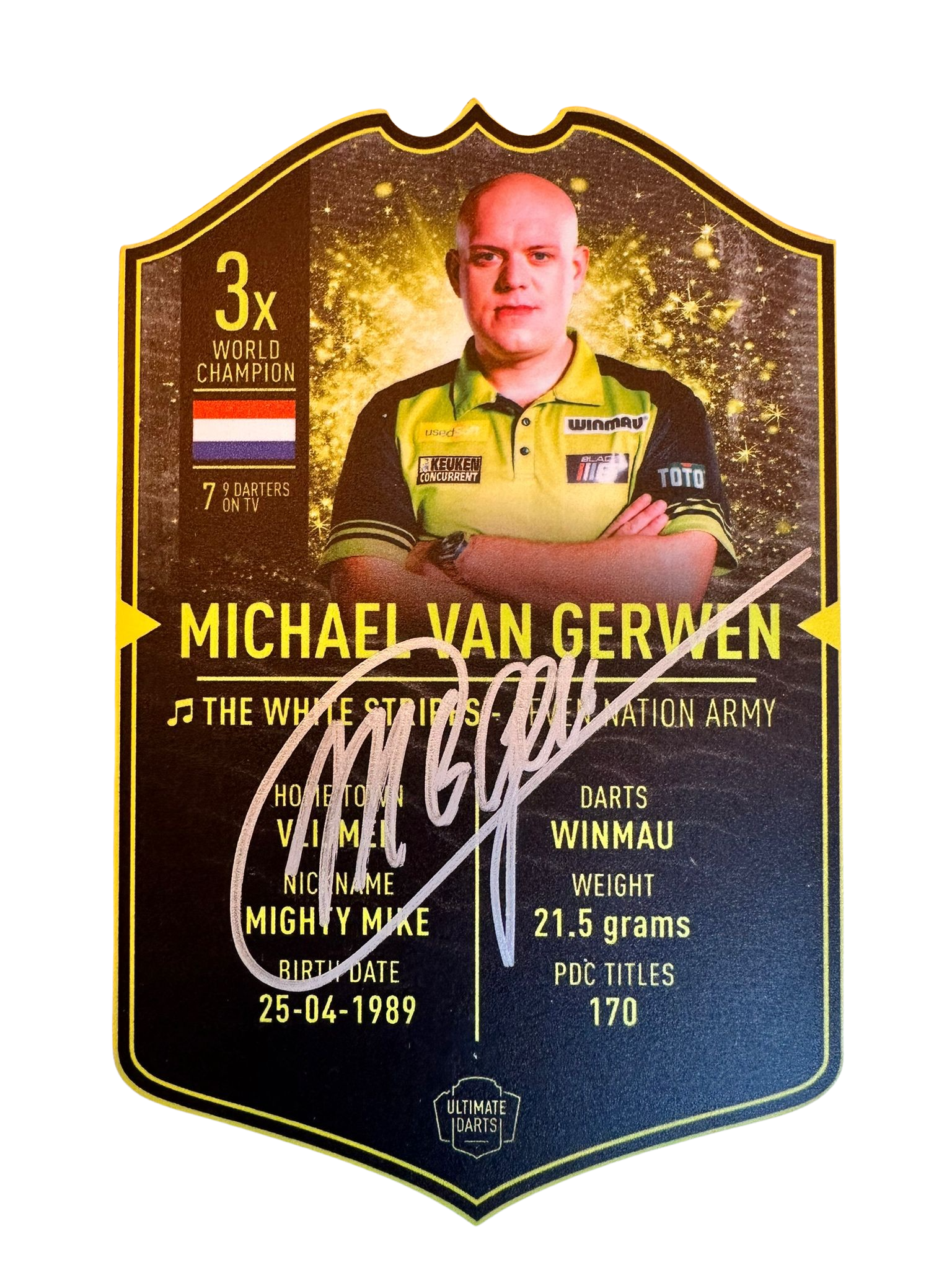 Exclusive Michael van Gerwen *Signed* Mini Ultimate Darts Card - Ultimate Darts