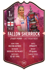 FALLON SHERROCK ULTIMATE DARTS CARD - Ultimate Darts