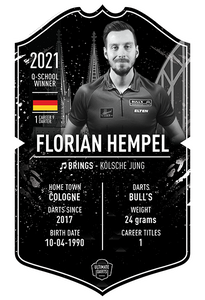 FLORIAN HEMPEL ULTIMATE DARTS CARD - Ultimate Darts