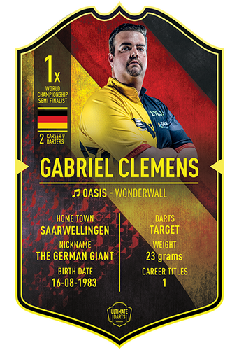 GABRIEL CLEMENS ULTIMATE DARTS CARD - Ultimate Darts