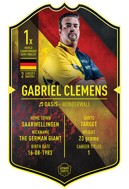 GABRIEL CLEMENS ULTIMATE DARTS CARD - Ultimate Darts