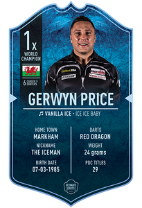 Gerwyn Price Ultimate Darts Card