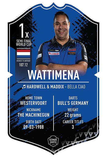 Jermaine Wattimena Ultimate Darts Card