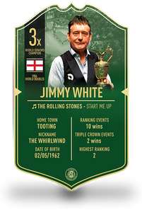 Jimmy White Ultimate Snooker Card - Ultimate Darts