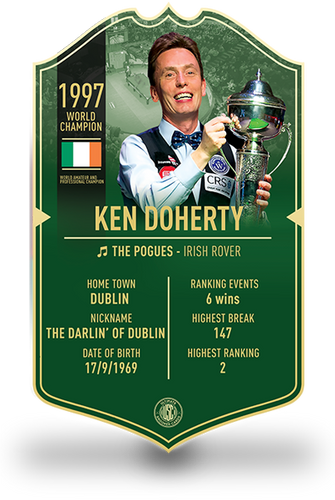 Ken Doherty Ultimate Snooker Card - Ultimate Darts
