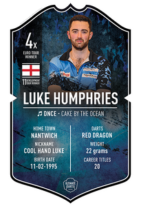 LUKE HUMPHRIES ULTIMATE DARTS CARD - Ultimate Darts