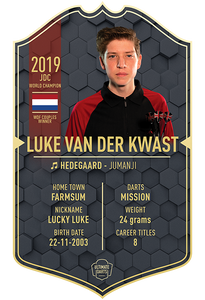 Luke van der Kwast Ultimate Darts Card