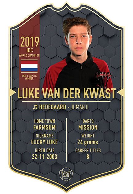 Luke van der Kwast Ultimate Darts Card