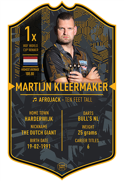 Ultimate Darts Card Martijn Kleermaker