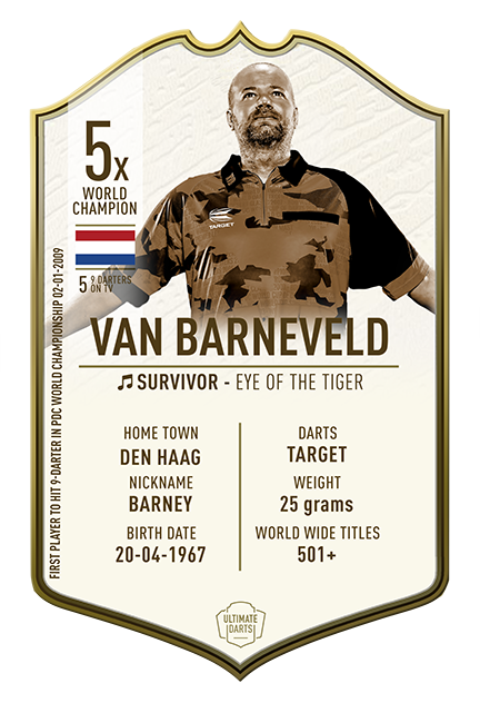 Raymond Van Barneveld Ultimate Immortal Card - Ultimate Darts
