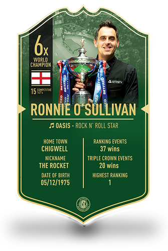 Ronnie O'Sullivan Ultimate Snooker Card - Ultimate Darts
