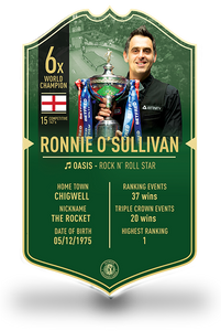 Ronnie O'Sullivan Ultimate Snooker Card - Ultimate Darts
