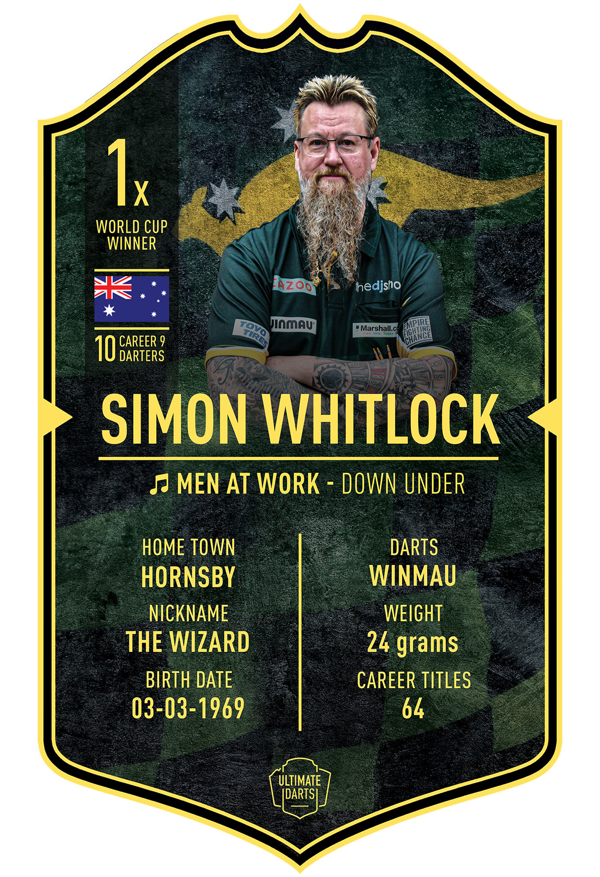 Simon Whitlock Ultimate Darts Card