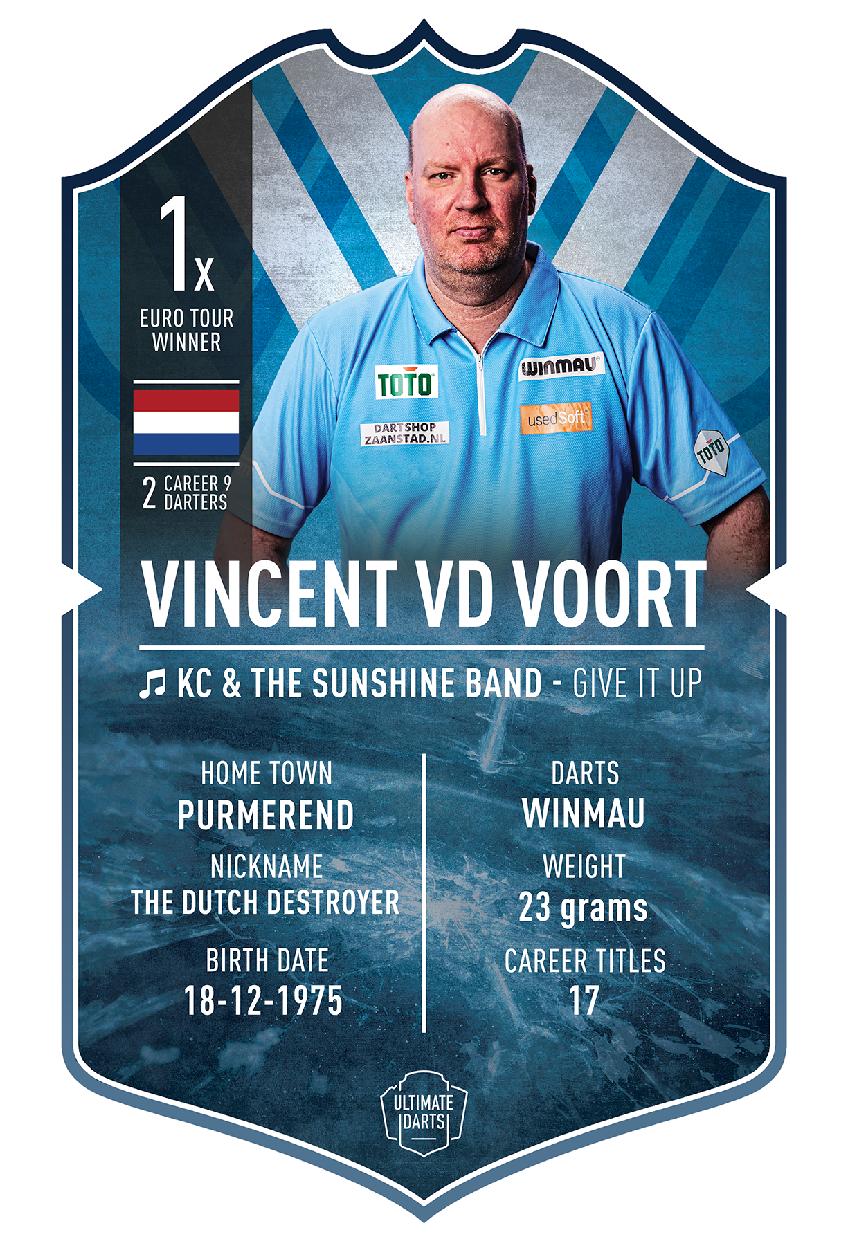 VINCENT VAN DER VOORT ULTIMATE DARTS CARD - Ultimate Darts